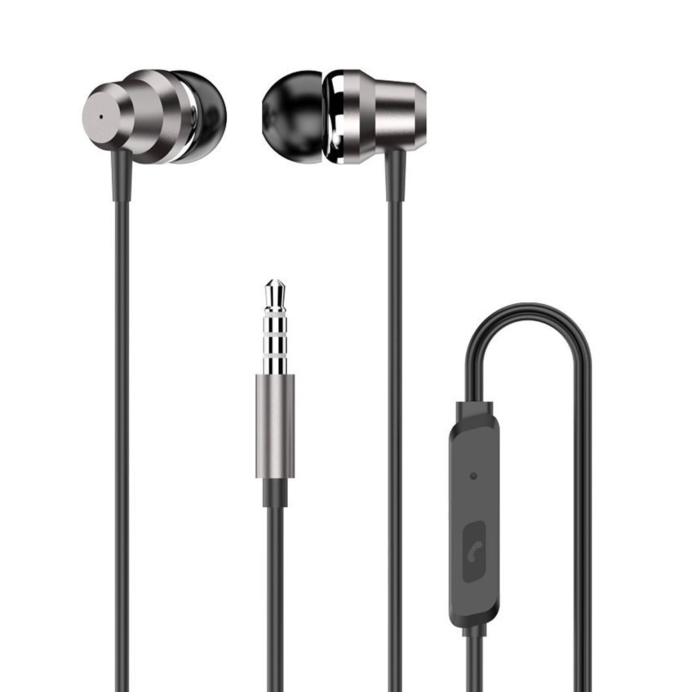 Dudao In-Ear Headset mikrofon og fjernbetjening 3,5 mm - Sølv