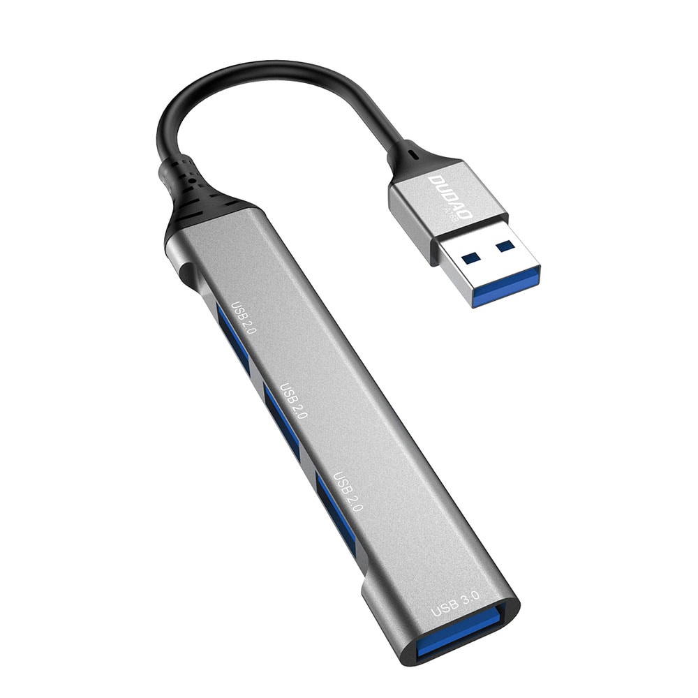 Dudao USB-Hubb 4in1 USB-C til 4x USB-A (3 x USB2.0 / USB3.0)