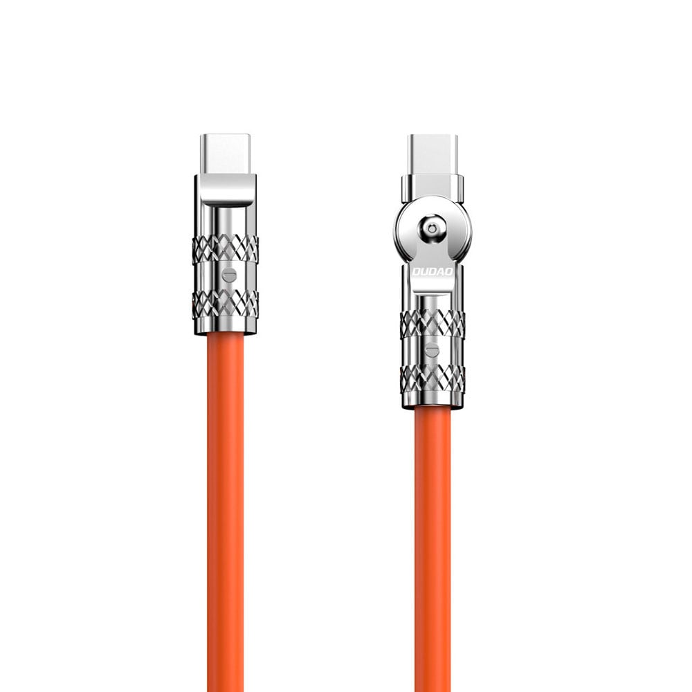 Dudao USB-kabel med USB-C til vinklet USB-C 120W 1m - Orange