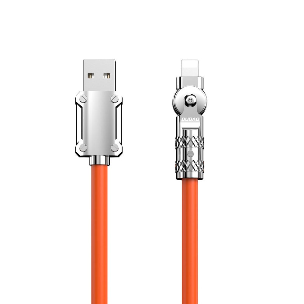 Dudao USB kabel med USB til vipbar Lightning 30W 1m - Orange