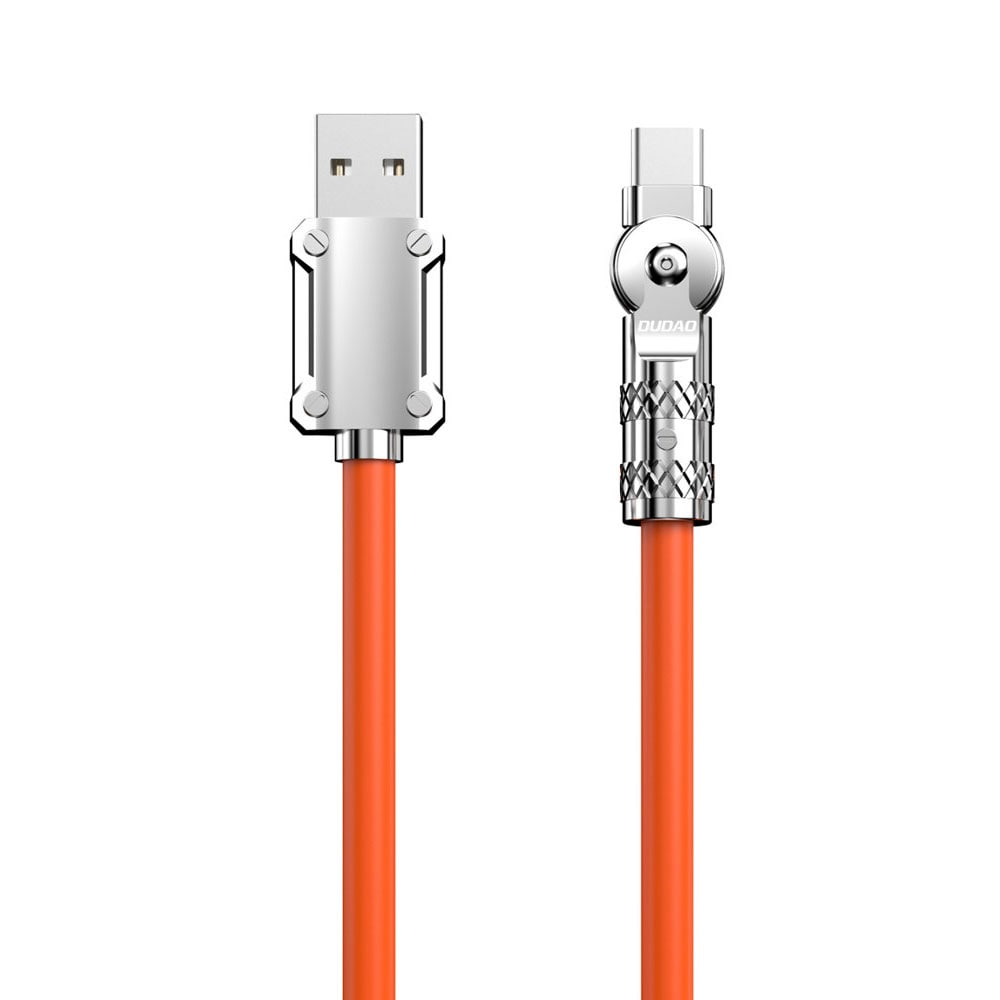Dudao USB-kabel med USB vinklet USB-C 120W 1m - Orange