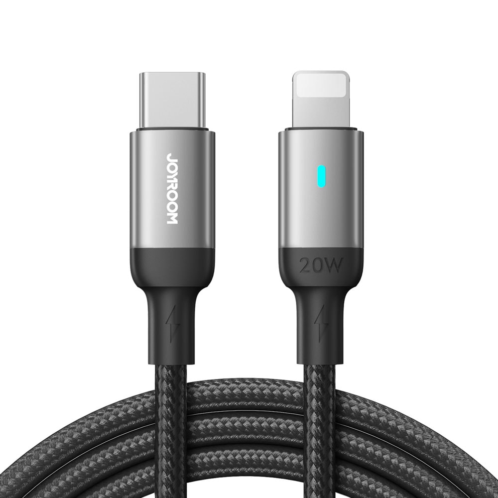 Joyroom USB-kabel USB-C til Lightning med 20W hurtigopladning 2m - Sort