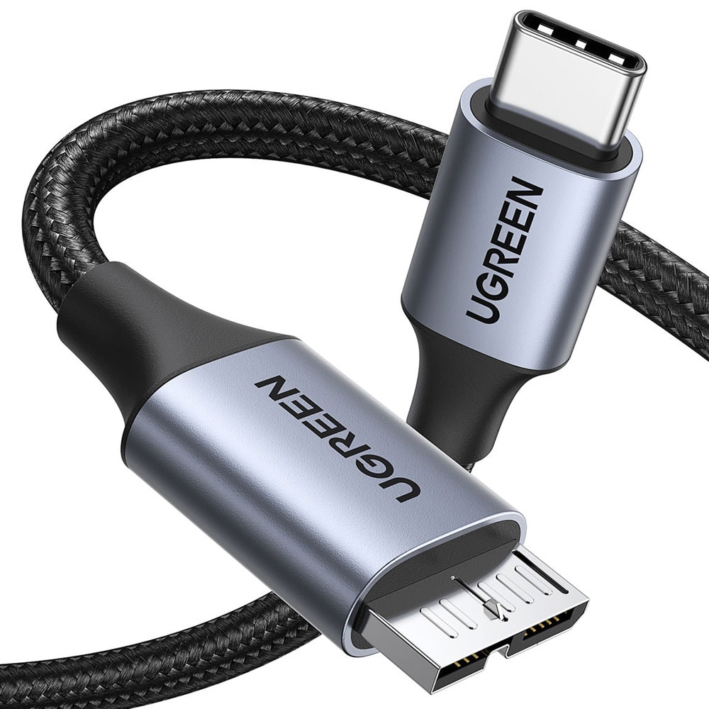 Ugreen USB-kabel USB-C til MicroUSB B 3.0 1m - Grå