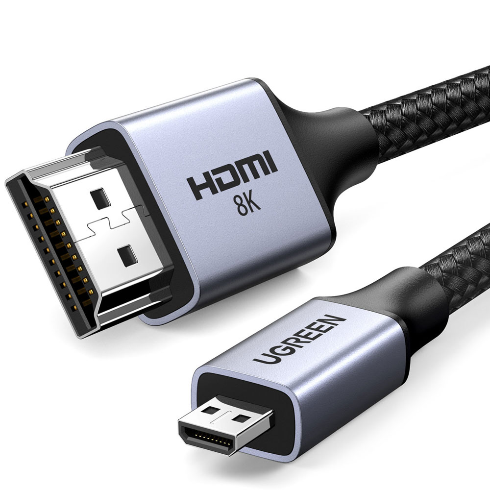 Ugreen HDMI kabel MicroHDMI han til HDMI han 2.1 8K 2m