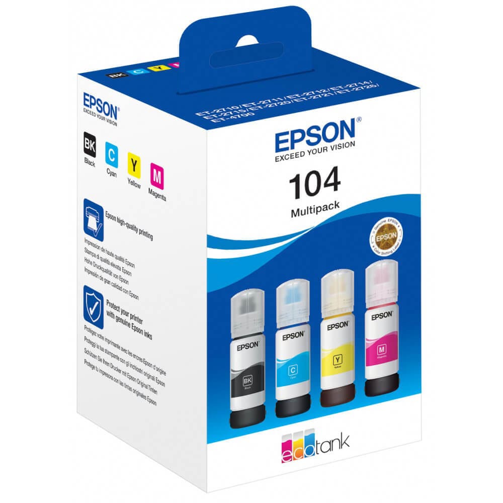 Epson 104 EcoTank Ink C13T00P640 - Multipack