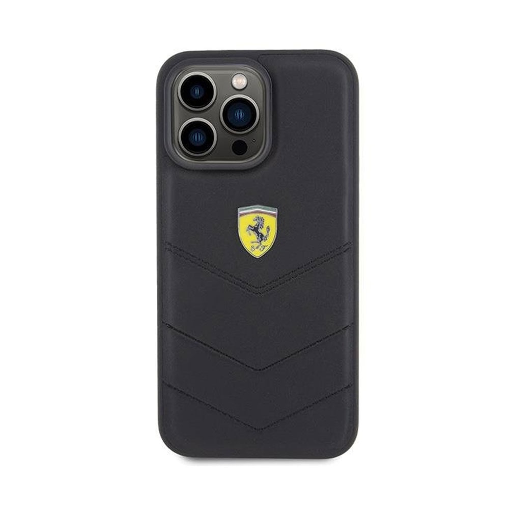 Ferrari Quiltet Cover til iPhone 15 Pro Max iPhone 15 Pro Max - Sort