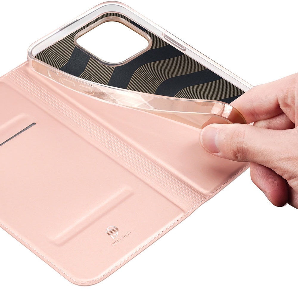 Dux Ducis Skin Pro Wallet Cover til iPhone 15 Pro Max - Pink