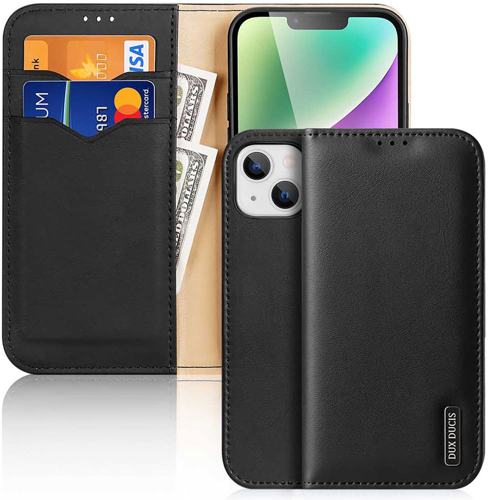 Dux Ducis Hivo Wallet Cover til iPhone 15 Plus - Sort