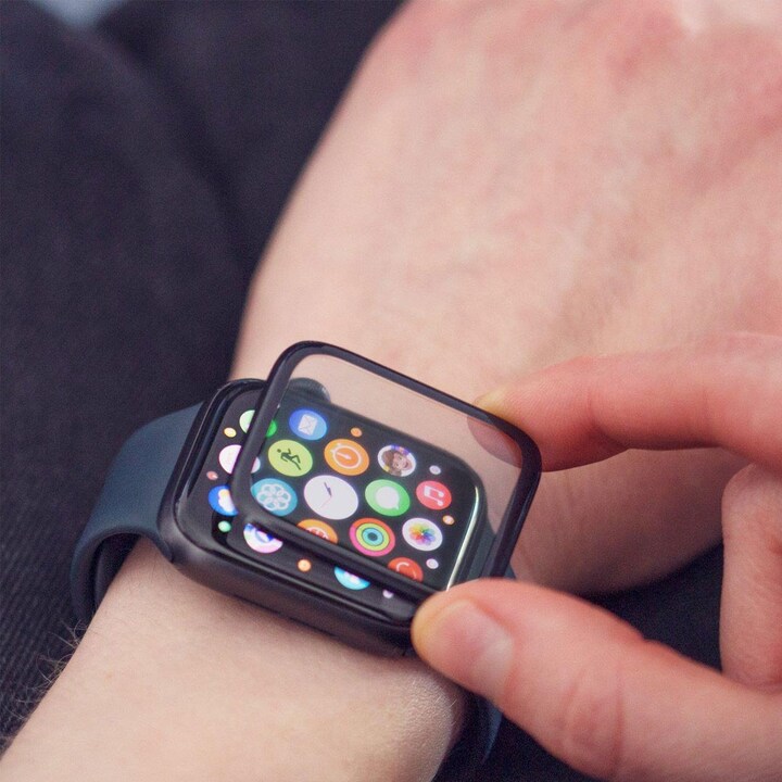 Wozinsky Skærmbeskytter til Apple Watch 44mm - Sort stel
