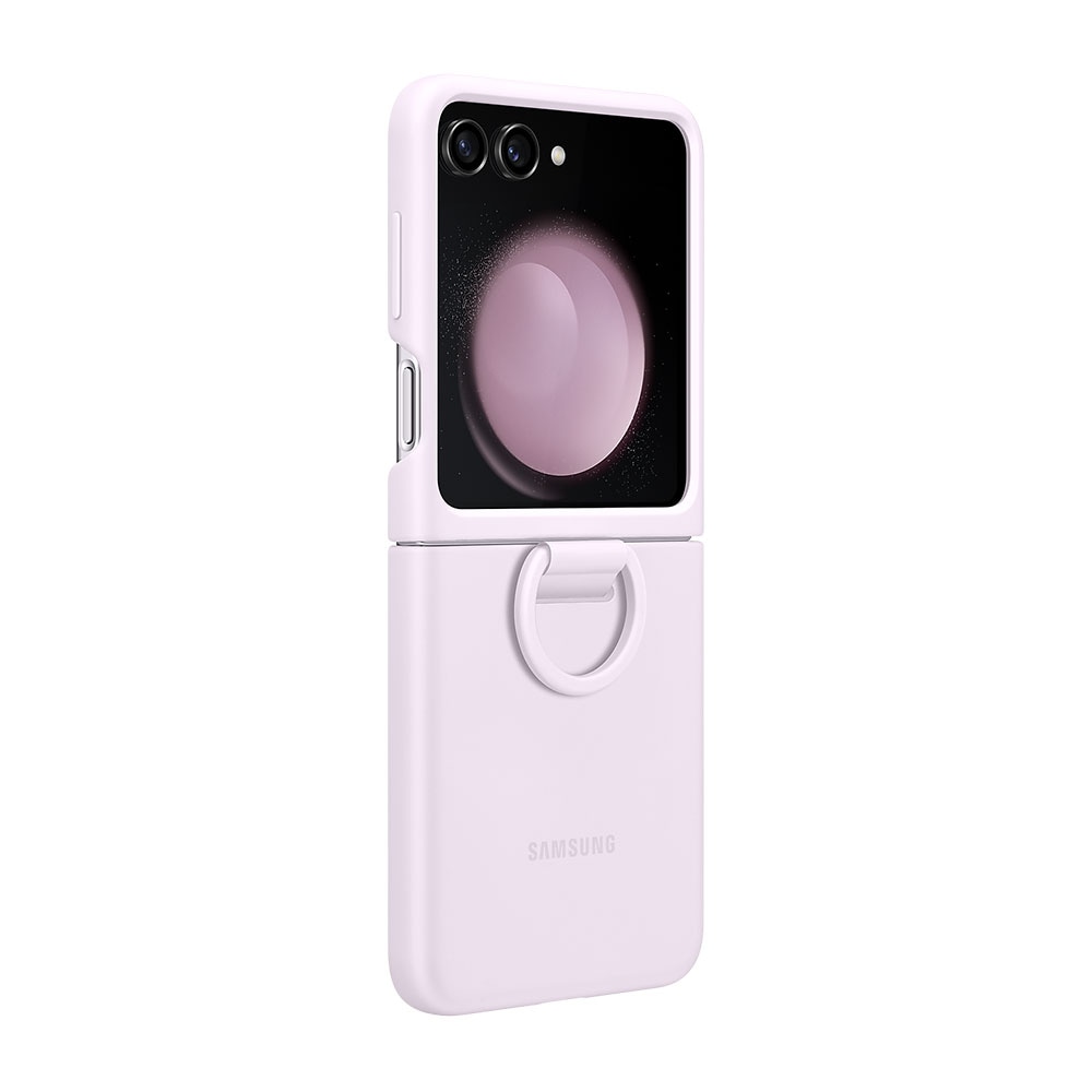 Samsung Silikone Etui med Ring til Galaxy Z Fold5 - Lavendel