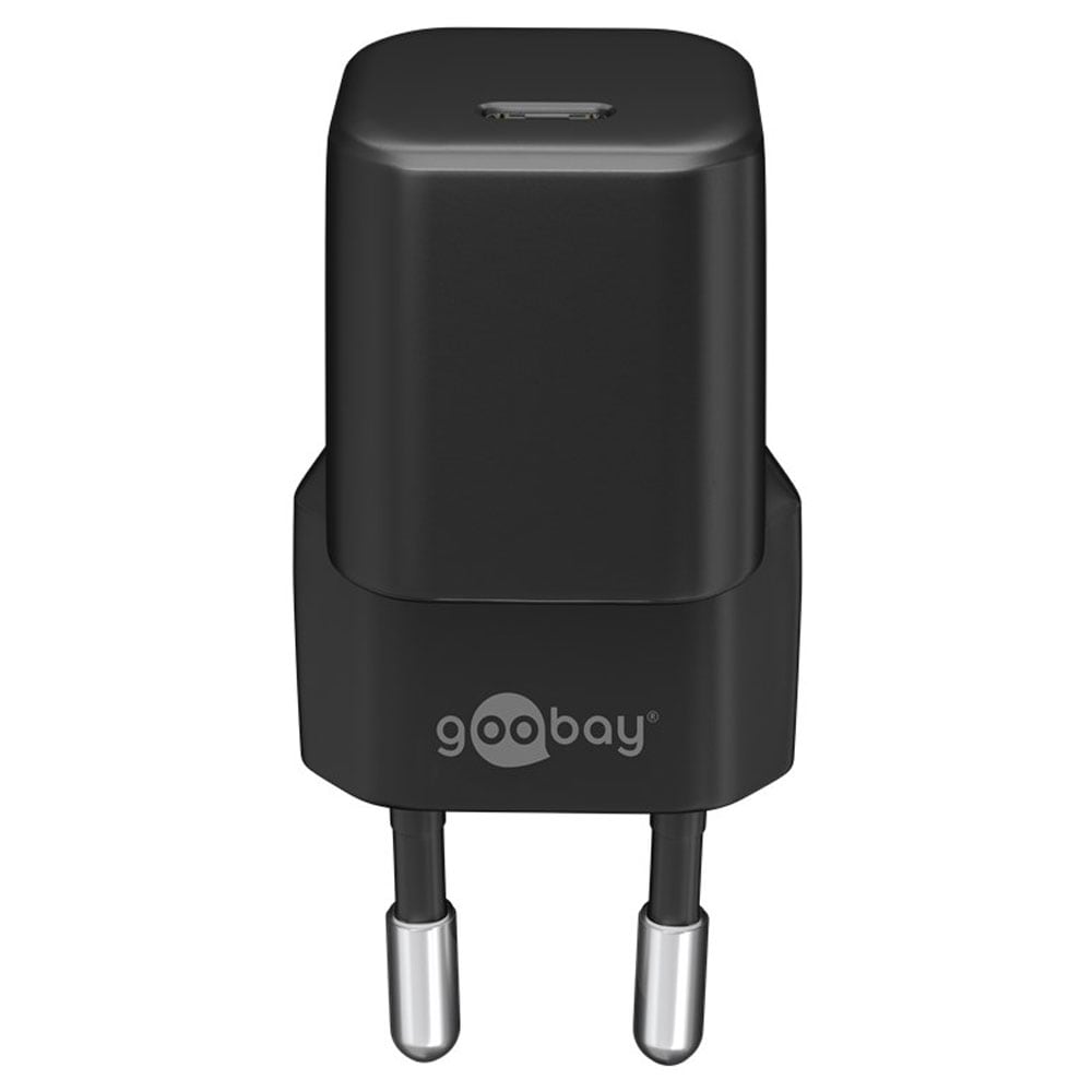 Goobay USB-C Nano Hurtigoplader PD 20W - Sort