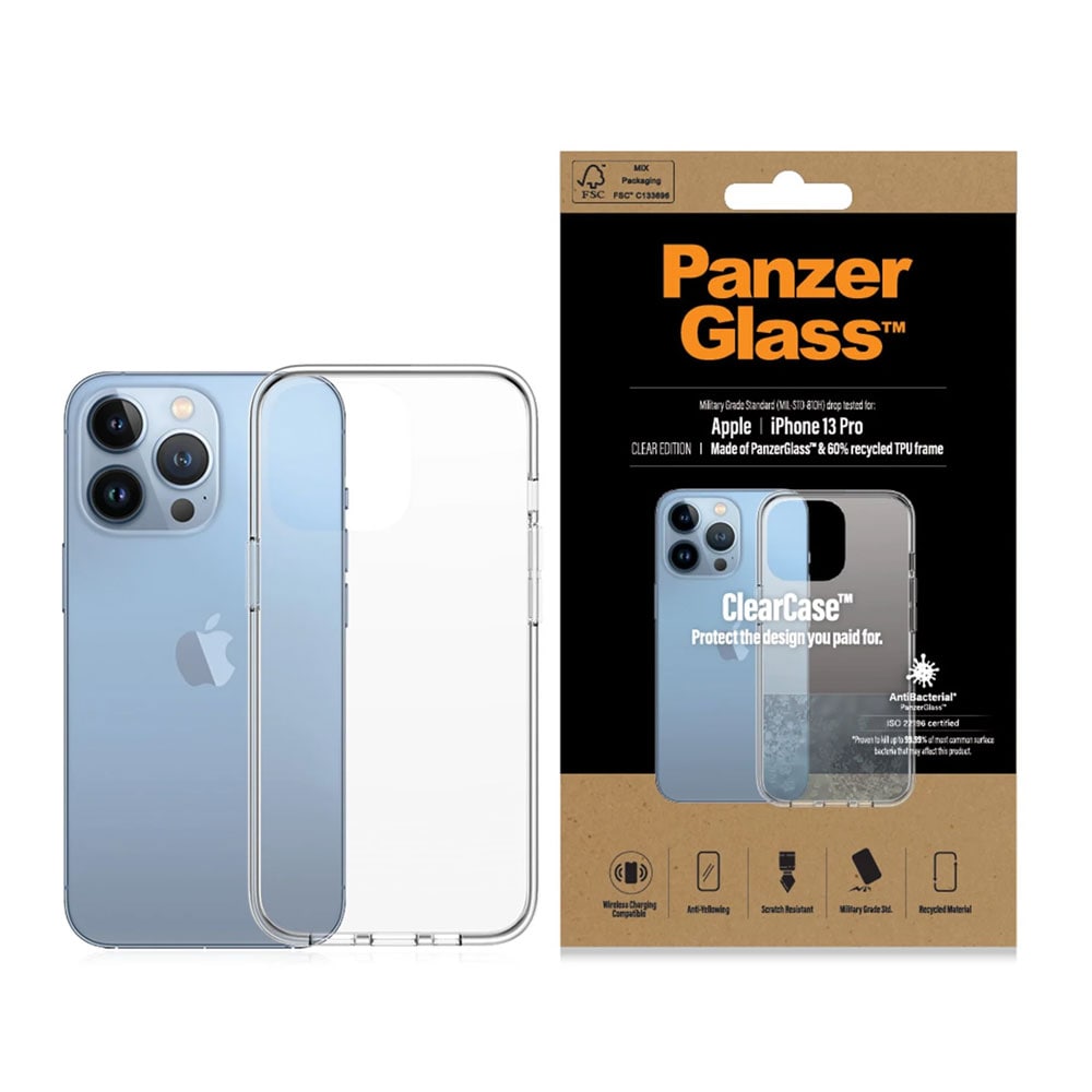 PanzerGlass ClearCase til iPhone 13 Pro Max - Gennemsigtig