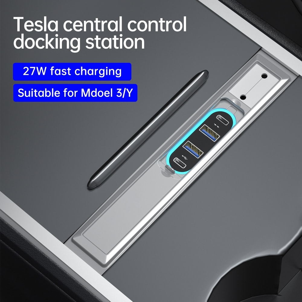 USB-opladningskonsol Z62A til Tesla Model 3 / Y 27W