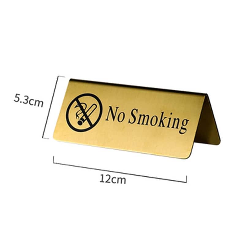 Ikke-ryger skilt til bord/bænk - guld