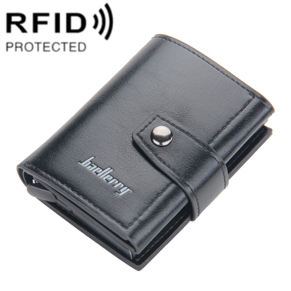 Kortholder med RFID-beskyttelse & seddelrum - Sort
