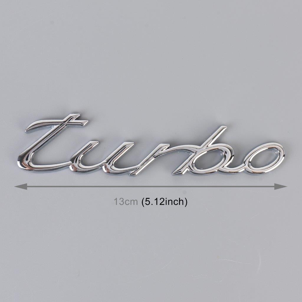 TURBO Emblem 13x3x0,3cm - Sølv