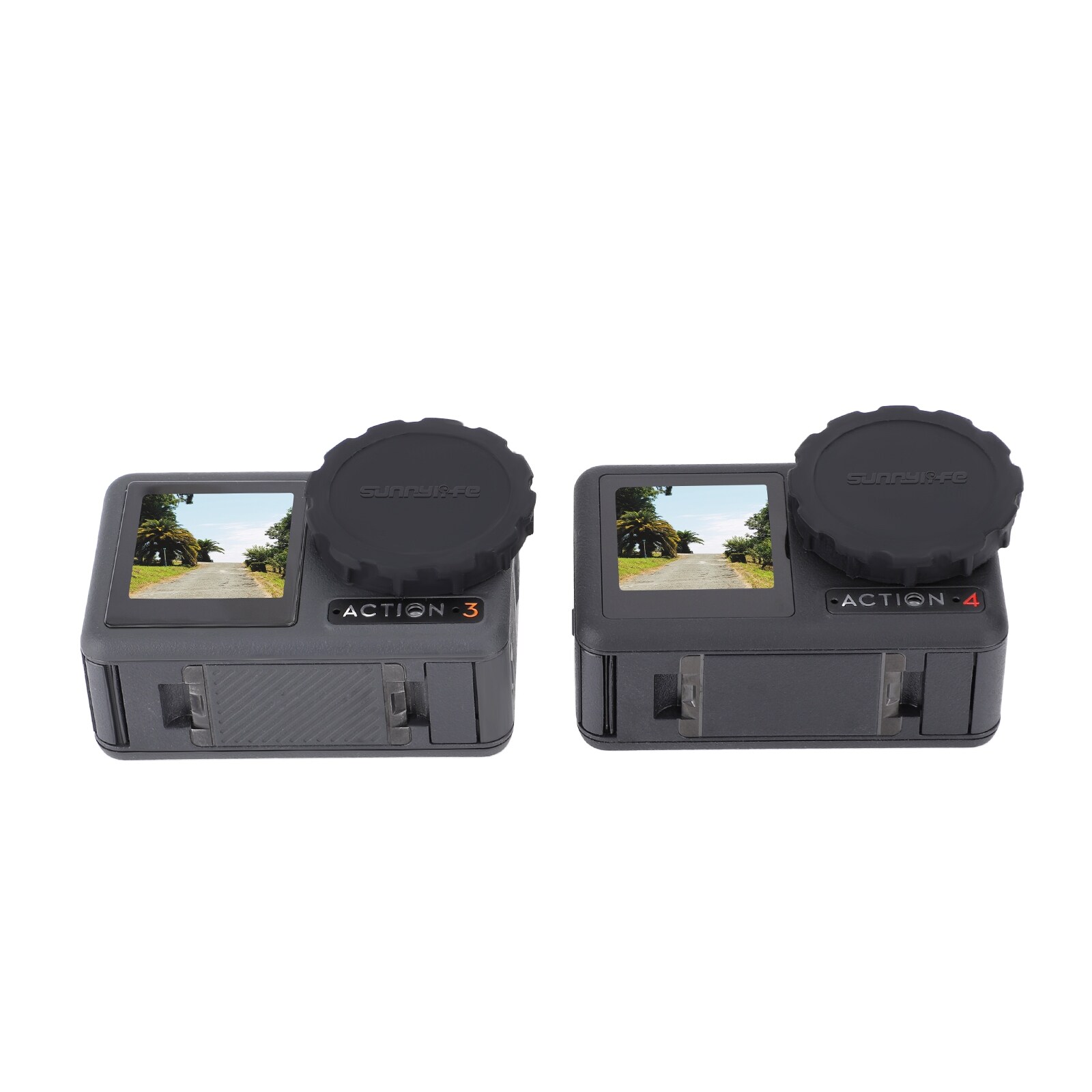 Linsecover til DJI Osmo Action 3/4 2-pack - Sort