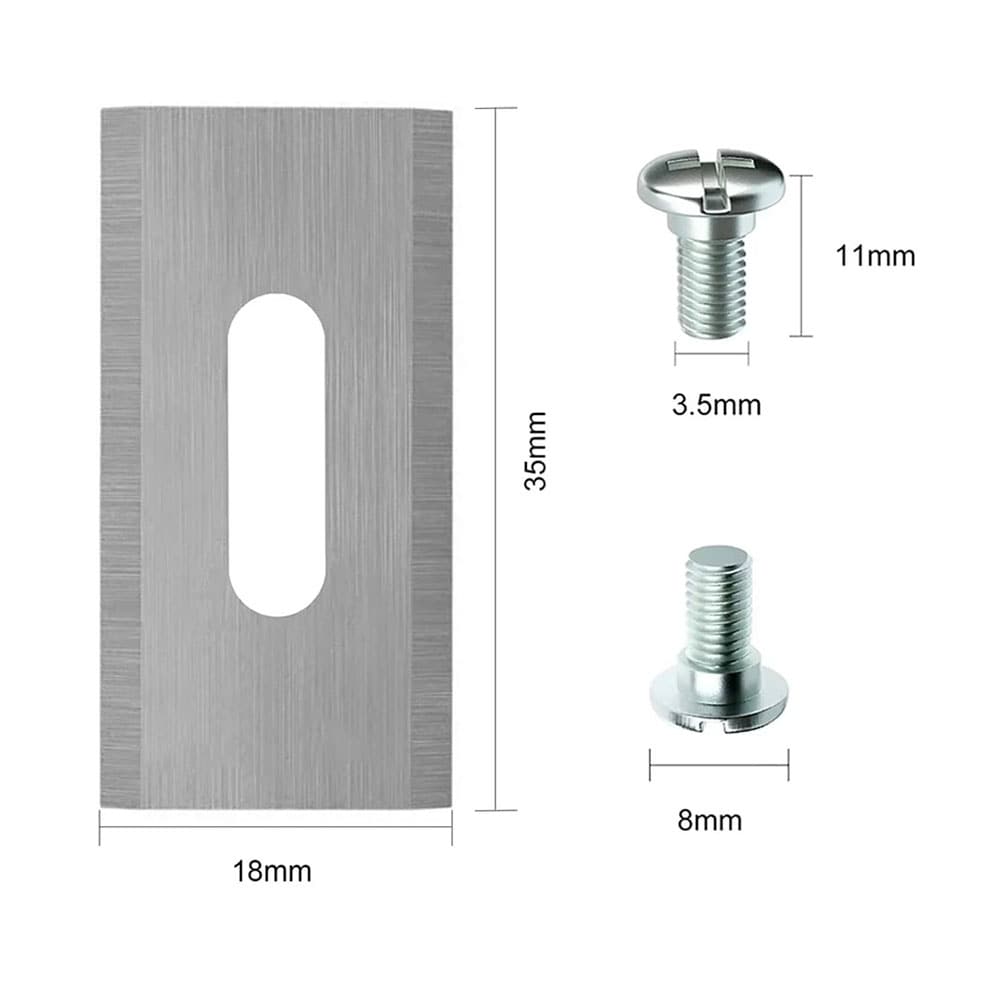 Plæneklipperkniv 18x35mm med 3,5mm skrue 20-pak
