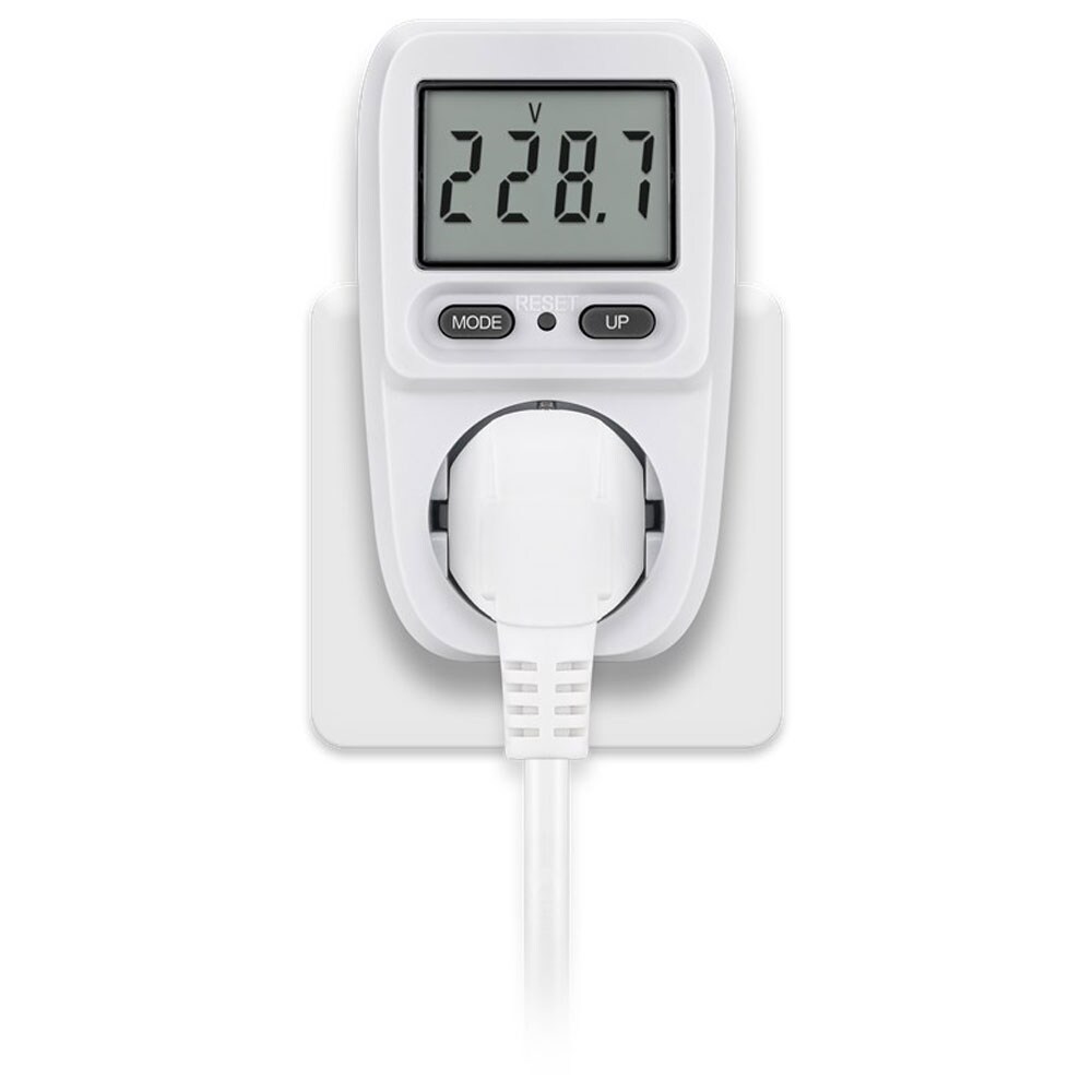 Elmåler vægudtag / LCD Energimåler for elmåling