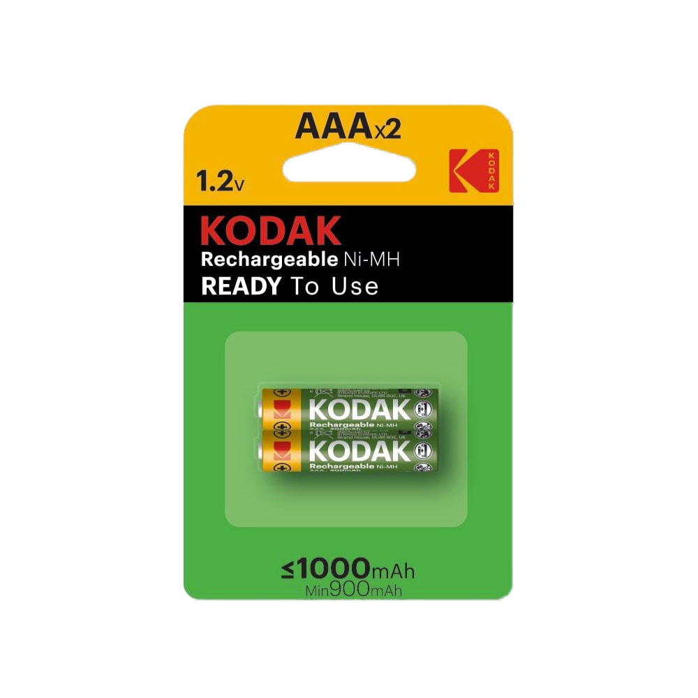 Kodak genopladelige AAA-batterier 2-pak