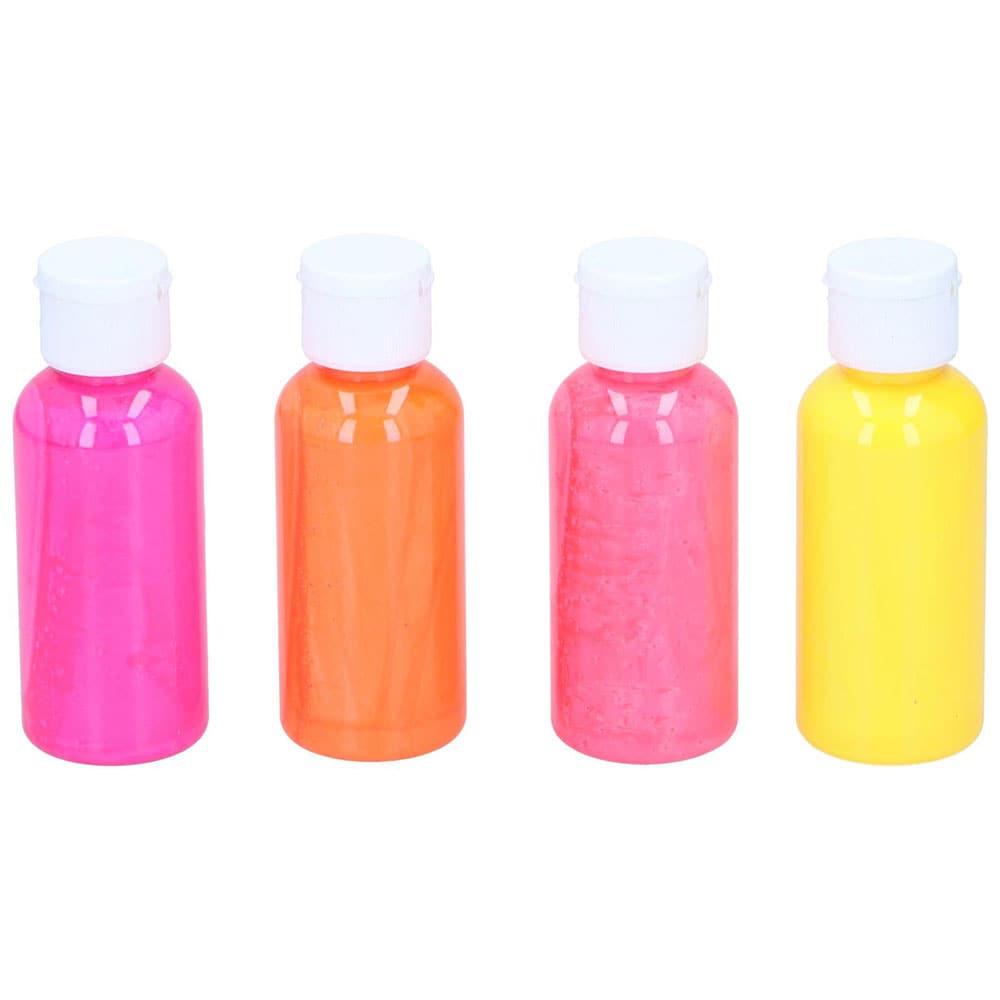 Artico Akrylmaling Neon 80ml 4-pak - Gul/Orange/Pink