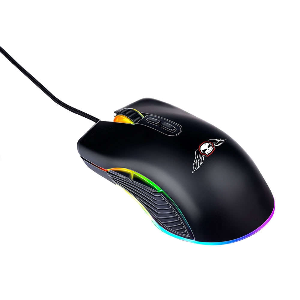 No Fear-gamingmus med USB, RGB og 7200 dpi / Optisk gamingmus / Kablet gamingmus