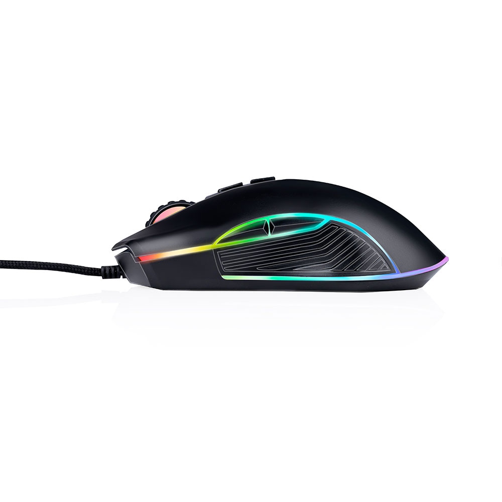 No Fear-gamingmus med USB, RGB og 7200 dpi / Optisk gamingmus / Kablet gamingmus