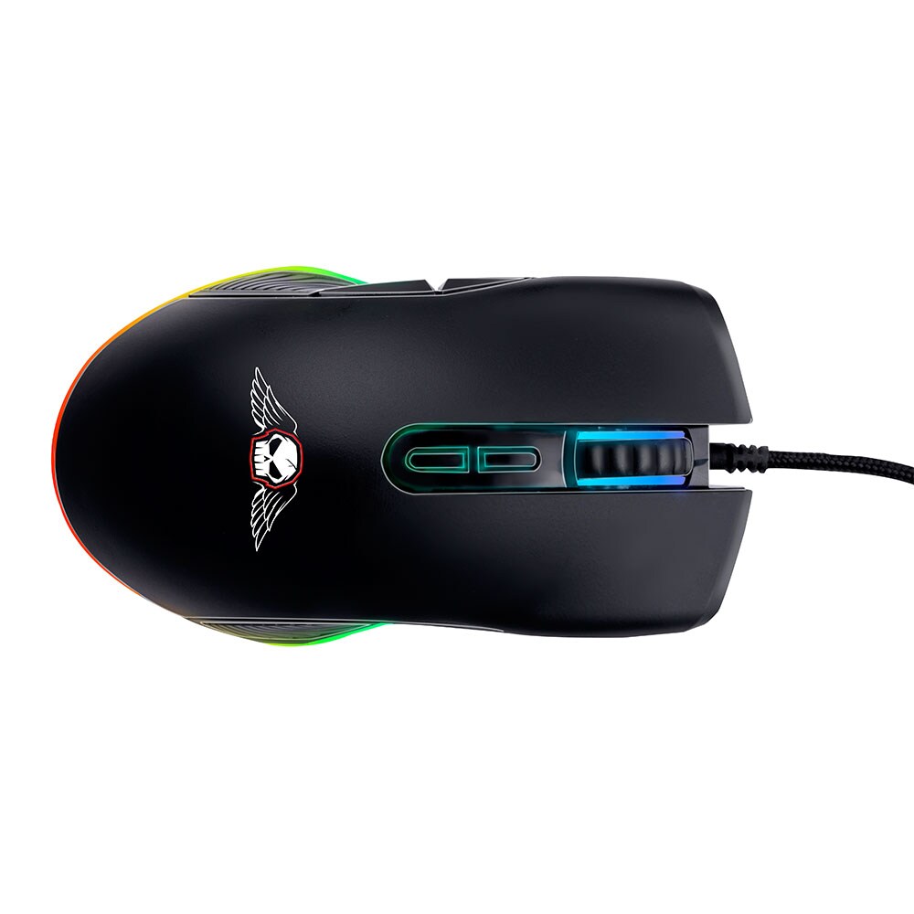 No Fear-gamingmus med USB, RGB og 7200 dpi / Optisk gamingmus / Kablet gamingmus