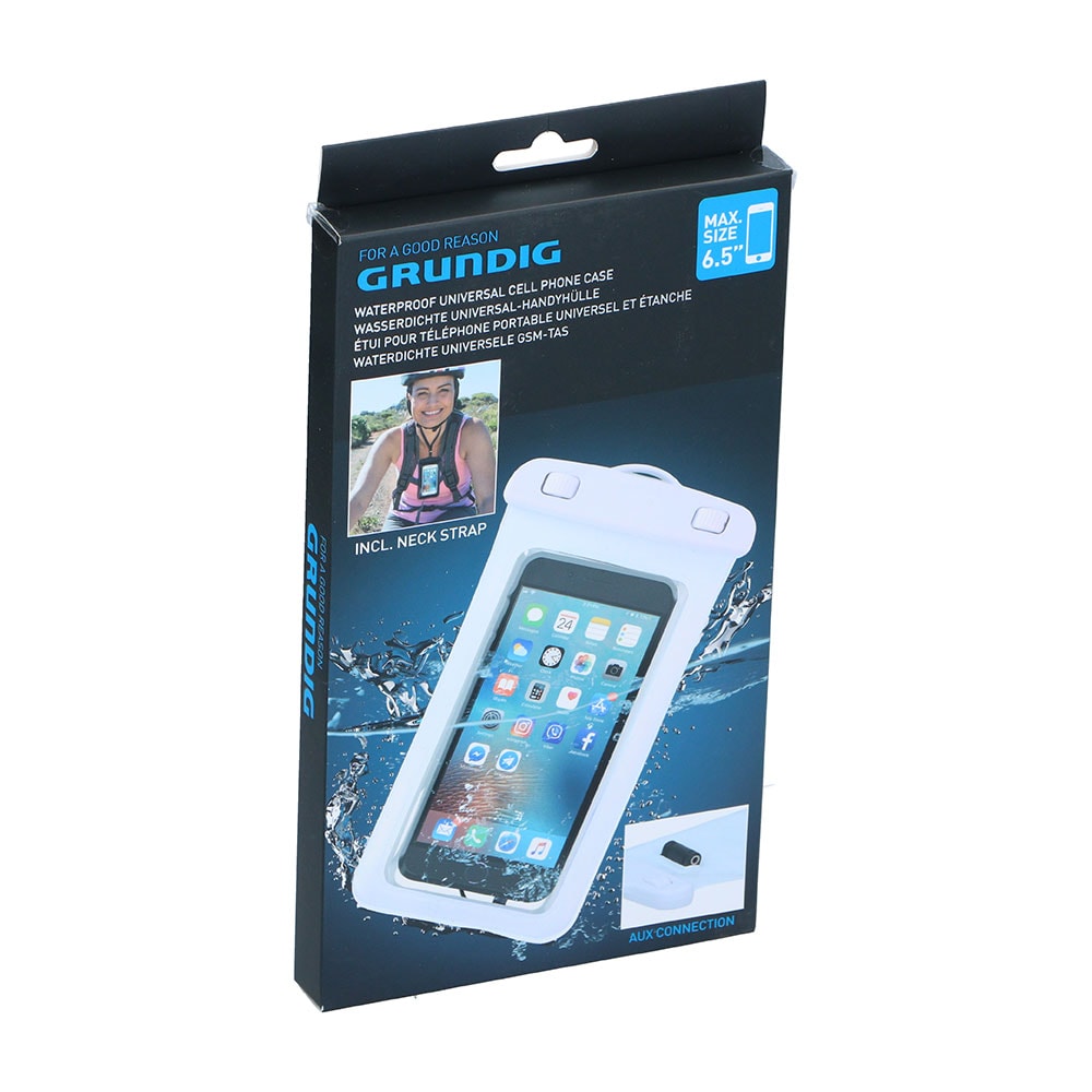 Grundig vandtæt mobiltaske - hvid