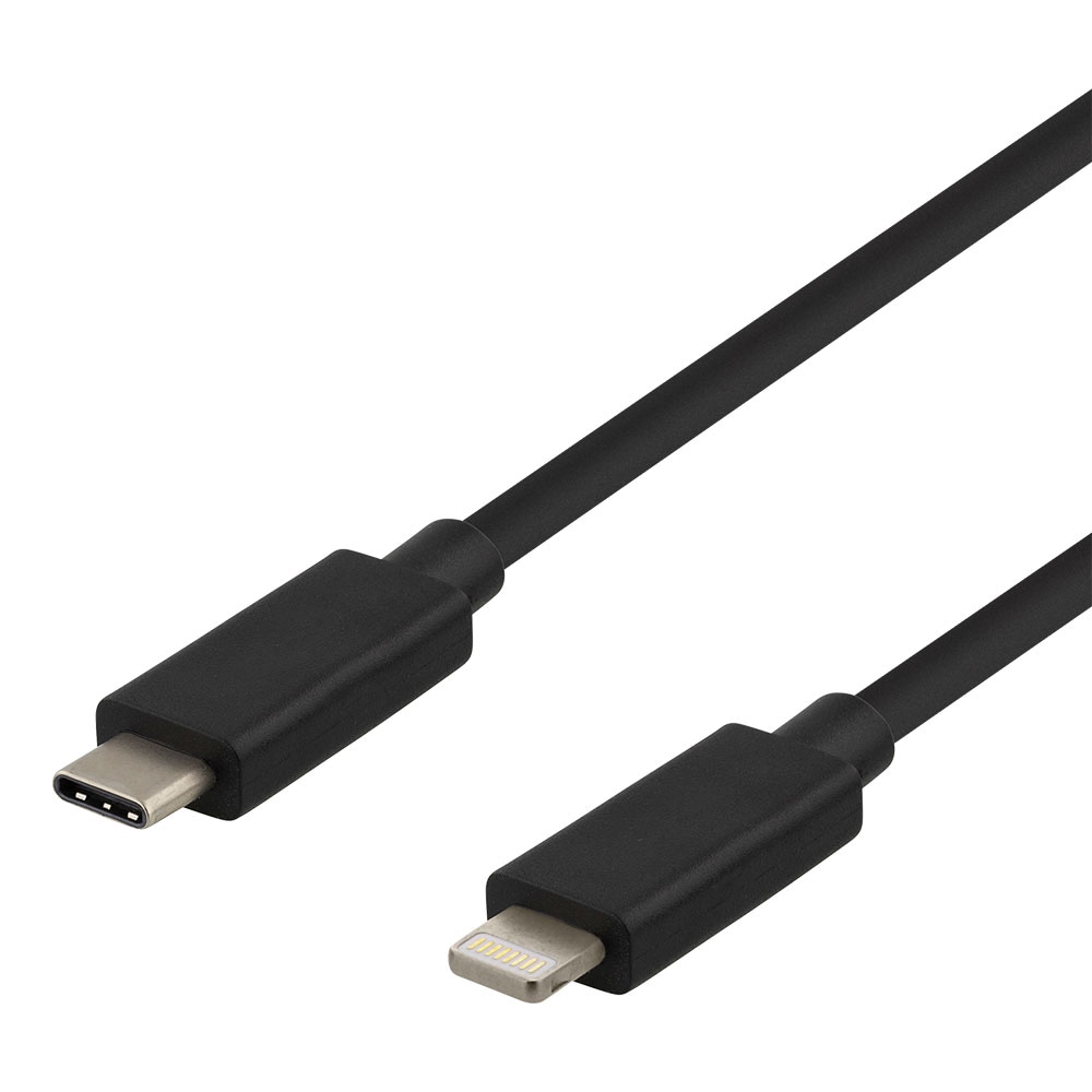 Moba USB-kabel USB-C til Lightning 2.4A 1m - Sort