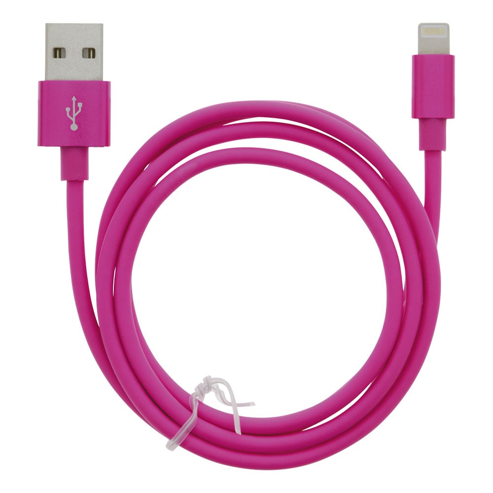 Moba USB kabel USB til Lightning 2.4A 1m - Pink