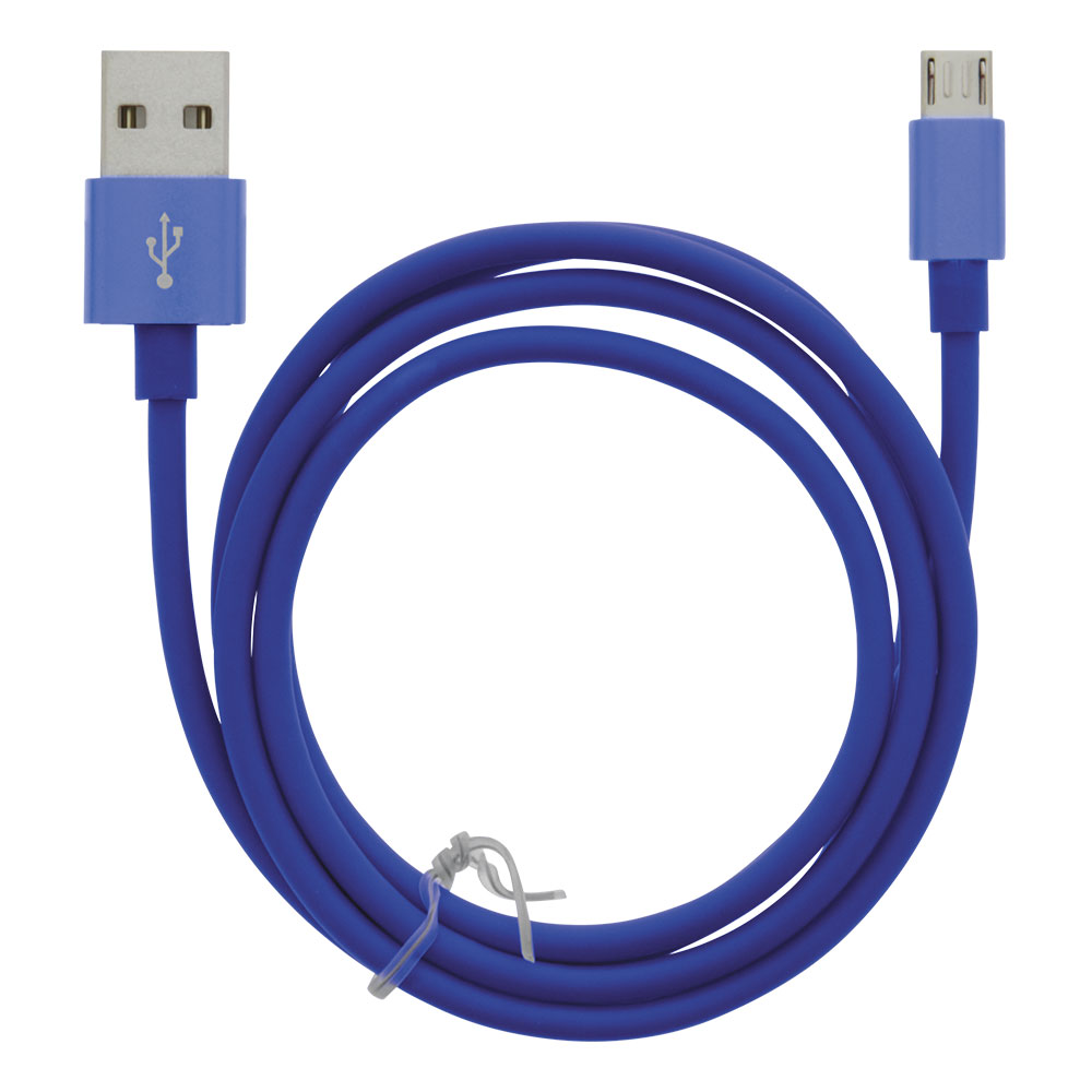 Moba USB kabel USB til MicroUSB 2.4A 1m - Blå
