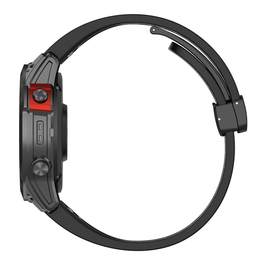Silikone armbånd til Garmin Fenix ​​​​7 / Fenix ​​​​7 Pro 22mm - Sort