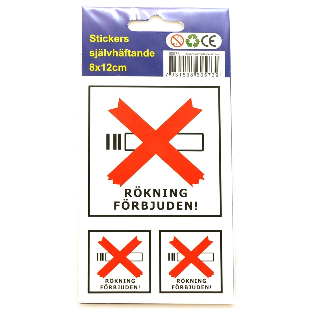 Rygnings forbudt klistermærke