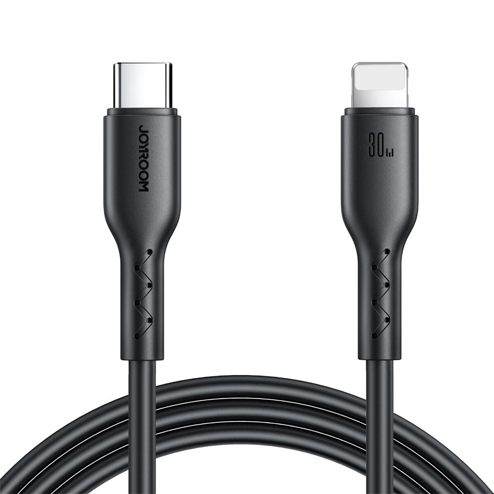Joyroom Flash-Charge USB-kabel - USB-C til Lightning 30W 1m - Sort