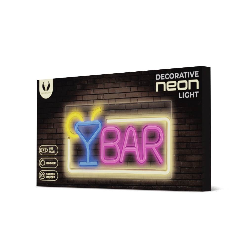 Forever Light Neon Sign Bar - Flerfarvet