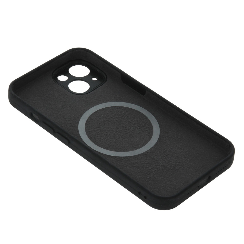 Silikone etui med MagSafe til iPhone 13 Mini - Sort