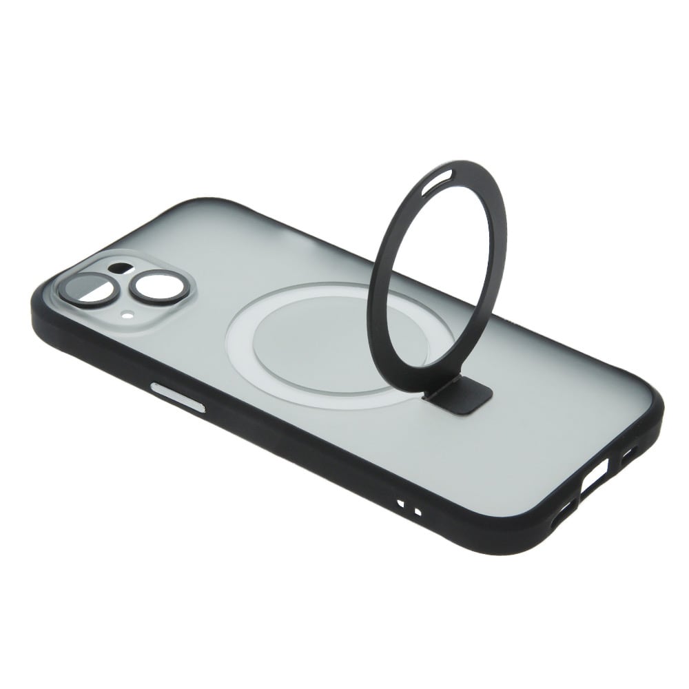 Bagcover med MagSafe ring til iPhone 15 Pro - Sort