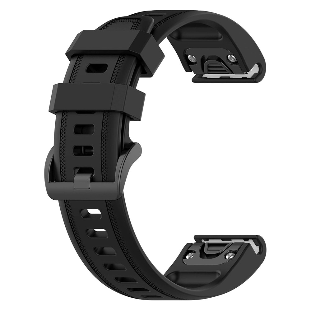 Armbånd i silikone til Garmin Fenix ​​​​6S - 20mm - Sort