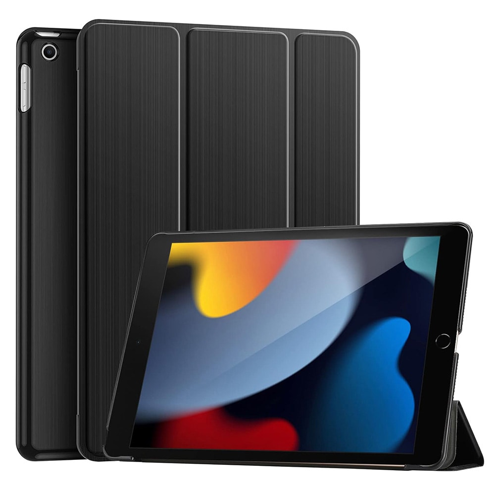 Trifold etui med stativ til iPad 10,2" Gen 7/8/9 - Sort