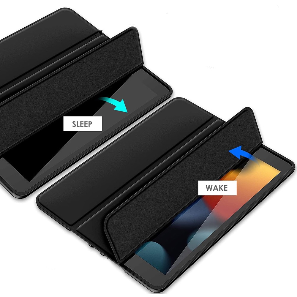 Trifold Case med stativ til iPad 9,7" 2017 / 2018 - Sort