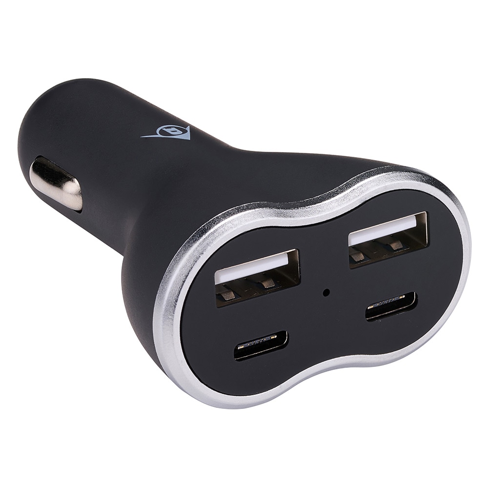 Dunlop Biloplader 2xUSB 2xUSB-C PD 18W