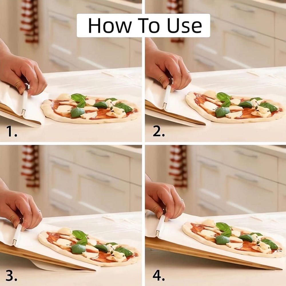 Pizzaskovl med non-stick pizza transfer 53x30cm
