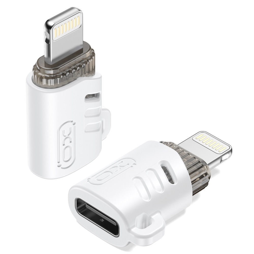 XO USB-adapter USB-C til Lightning - Hvid