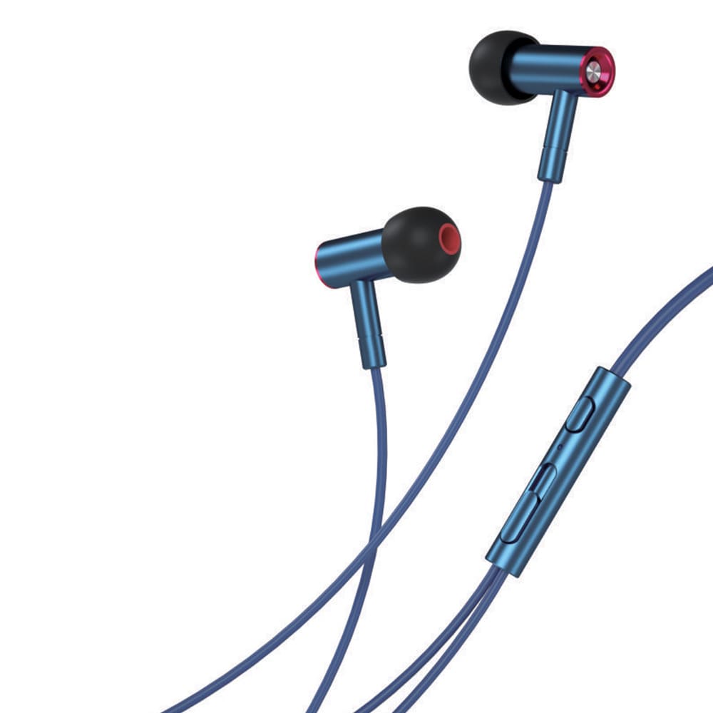 XO In-Ear Headset med mikrofon og 3,5 mm stik - Blå