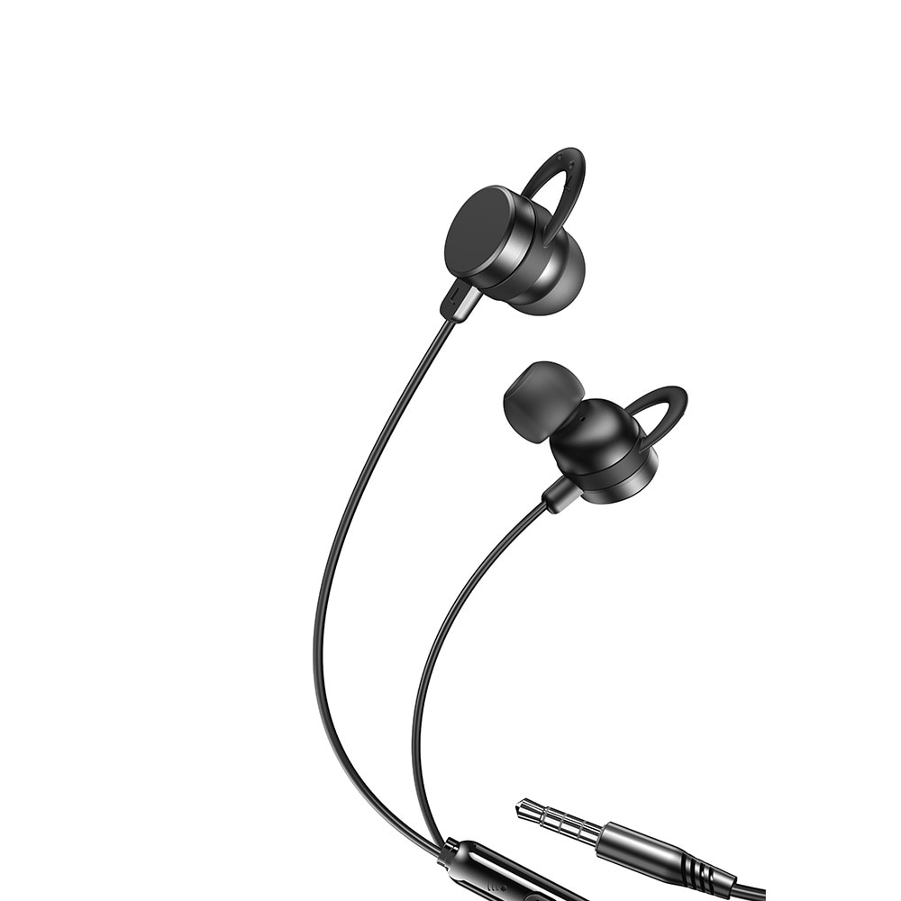 XO In-Ear Headset med 3,5 mm stik og mikrofon - Sort