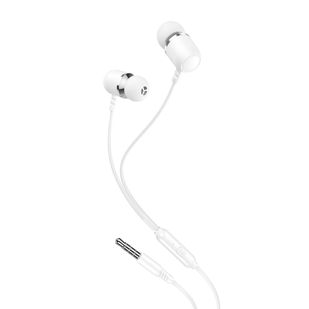 XO In-Ear Headset med mikrofon og 3,5 mm stik - Hvid