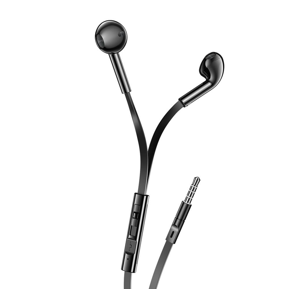 XO In-Ear Headset med fjernbetjening og 3,5 mm stik - Sort