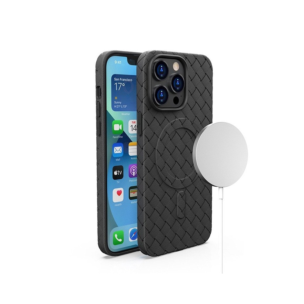 MagSafe Woven Case til iPhone 15 Pro Max - Sort