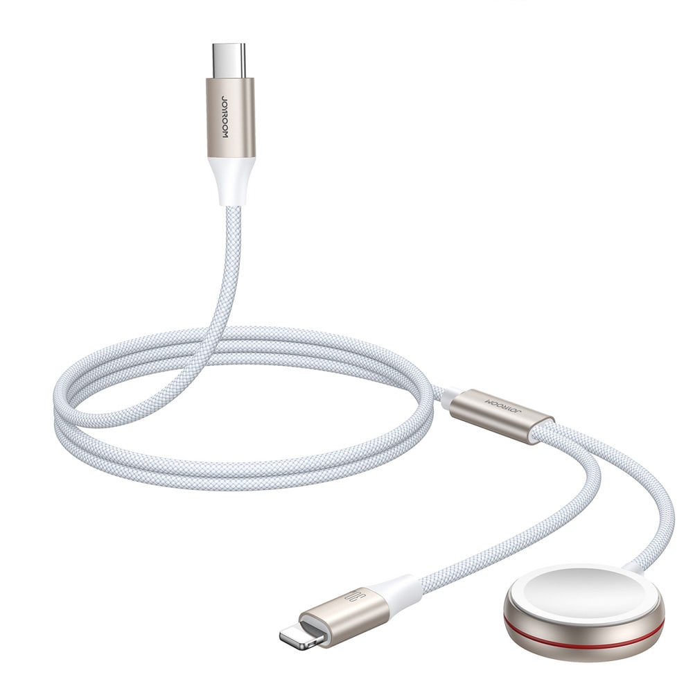 Joyroom Oplader + Lightning kabel til Apple Watch 1,5m - Hvid
